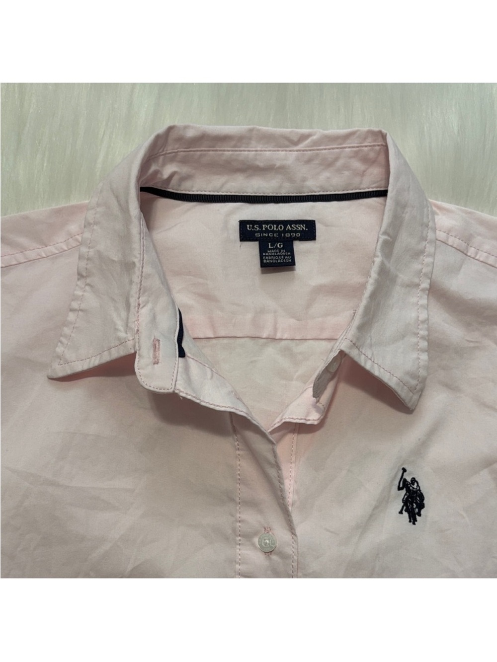 RALPH LAUREN Polo Light Pink Shirt Dress with Belt - Picture 6 of 9